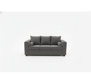 sofa prince 3 cuerpos felpa gris