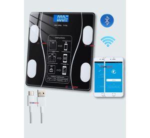 Balanza Pesa Digital Inteligente con App de Bluetooth Báscula Recargable