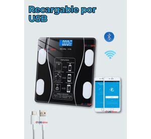 Balanza Pesa Digital Inteligente con App de Bluetooth Báscula Recargable