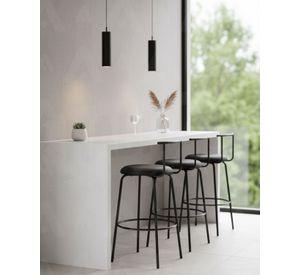 PACK 2 PISOS O TABURETES ALTOS ROUND NEGRO