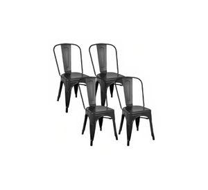 Pack de 4 Sillas Tolix Negras