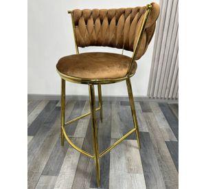 TABURETE FIJO DORADO O SILLA DE BAR 66 CM QUEEN - 2 UNID