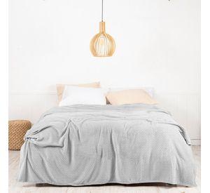 Frazada Coral Embossed 2 P Gris N