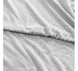 Frazada Coral Embossed 2 P Gris N