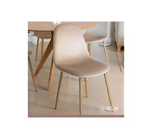 Pack de 4 Sillas Spoon Terciopelo - Beige