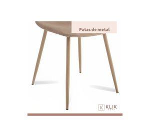 Pack de 4 Sillas Spoon Terciopelo - Beige
