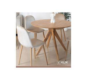 Pack de 4 Sillas Spoon Terciopelo - Beige