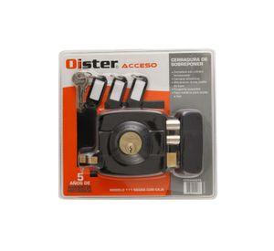 CERRADURA SOBREPONER OISTER 111 NEGRO CON CAJA METALICA