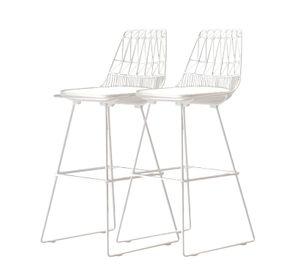 SET 2 TABURETES O SILLAS DE BAR 75 CM ELEGANT METALICOS