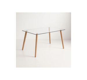 Mesa de Comedor Vidrio Rectangular Nórdica 140x90 cm