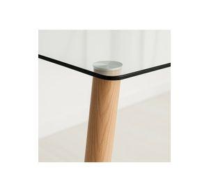 Mesa de Comedor Vidrio Rectangular Nórdica 140x90 cm