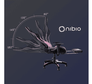 Silla Gamer Nibio Destroyer Reclinable 180° Apoyapies Cuero PU Rosa