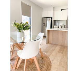 COMEDOR VIDRIO 120 CM CROSS REDONDO - 4 PUESTOS