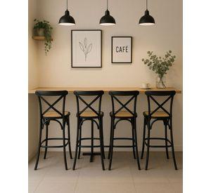 Pack 2 Taburetes Crossback de Madera 66 cm