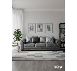 Sofá 4 Cuerpos XL Con Resorte Estructural Grandón Envejecido