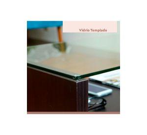 Mesa de centro moderna madera walnut wood vidrio
