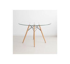 Mesa de Comedor Eames 100cm redonda vidrio