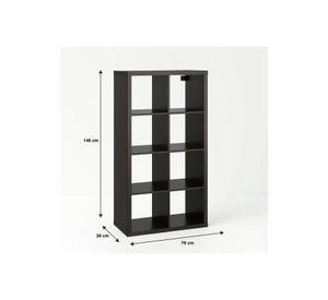 Estante Modular Zyno con 8 Compartimentos - Negro