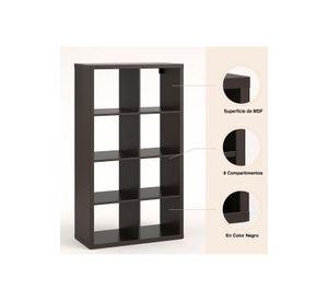 Estante Modular Zyno con 8 Compartimentos - Negro