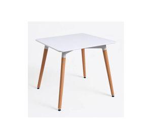 Mesa Cuadrada de Comedor Eames 80x80cm - Blanca