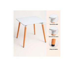 Mesa Cuadrada de Comedor Eames 80x80cm - Blanca
