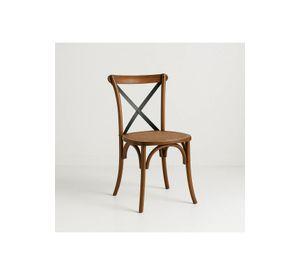 Silla Crossback Madera Rattan - Café Vintage