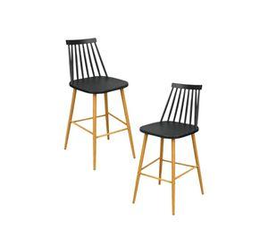 Pack 2 Taburetes de Bar 65 cm Royal Estilo Nordico