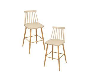 Pack 2 Taburetes de Bar 65 cm Royal Estilo Nordico