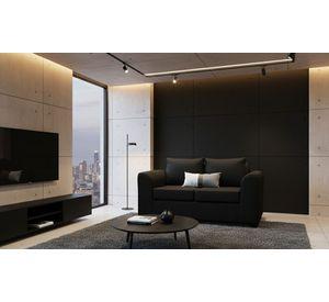 Sofa 2 cuerpos fancy hogar negro
