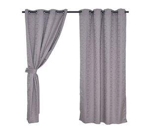 Set Cortinas Jqd Argo. 140x220 Mandala Text. Taup