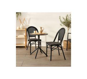 Silla Bistro Parisina Textileno - Negro