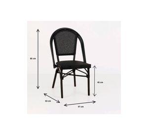 Silla Bistro Parisina Textileno - Negro