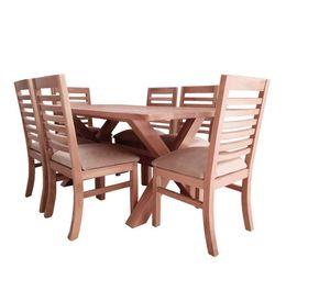 Comedor Cruz 6 silla Palillo Beige