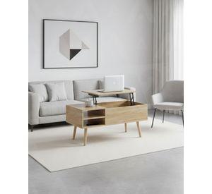 MESA DE CENTRO MADDIE ELEVABLE COLOR NATURAL