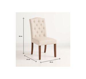 Silla de Comedor Acolchada Madera Elegance
