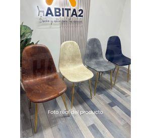SILLA PARA COMEDOR DE GAMUZA MURCIA DORADA - 2 UNIDADES