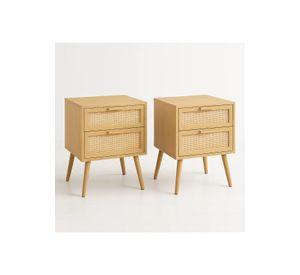 Pack de 2 Velador Eames Mesh Doble - Madera Clara