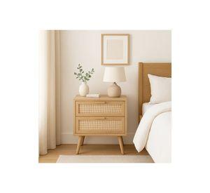 Pack de 2 Velador Eames Mesh Doble 40x55 - Madera Clara