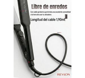 Plancha Alisadora De Cabello Revlon Placas De Cerámica Alaciadora Negra RVST2182