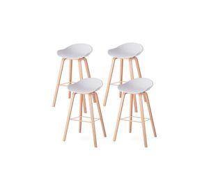 Pack de 4 Taburetes Nordic - Blanco