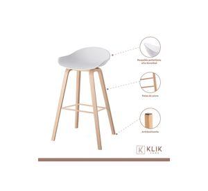 Pack de 4 Taburetes Nordic - Blanco
