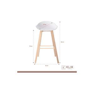 Pack de 4 Taburetes Nordic - Blanco