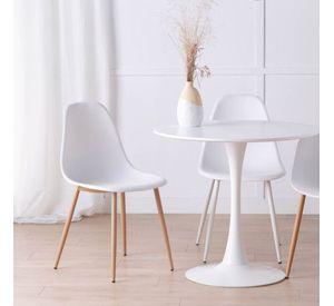 MESA REDONDA MODERNA TULIP 100CM CON BASE METALICA
