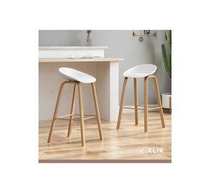 Pack de 4 Taburetes Nordic - Blanco