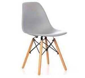 JUEGO DE COMEDOR 4 SILLAS EAMES + MESA RECTANGULAR X VIDRIO 140CM