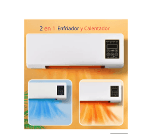 Calefactor y Ventilador 2 en 1 Portátil Modular Pared Mesa