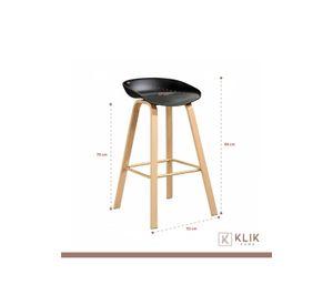 Pack de 4 Taburetes Nordic - Negro