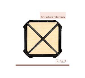 Pack de 4 Taburetes Tolix Con Asiento De Madera Clara - Negros