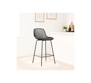 Pack de 2 Taburetes Piso Bar Tropea Alto - Negro