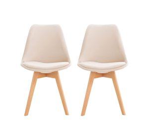 PACK2 SILLAS PARA COMEDOR TULIP ASIENTO ACOLCHADO TAPIZADO EN LINO